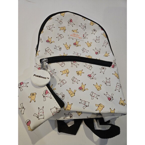 Bioworld Handbags - Pokemon Kids’ Pikachu Electric Type 11” Mini Backpack by Bioworld White NWT